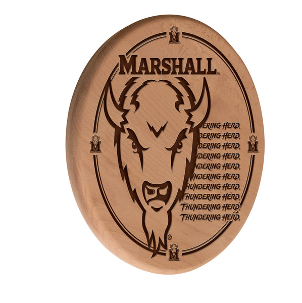 Marshall University Thundering Herd Logo Engraved Wood Sign