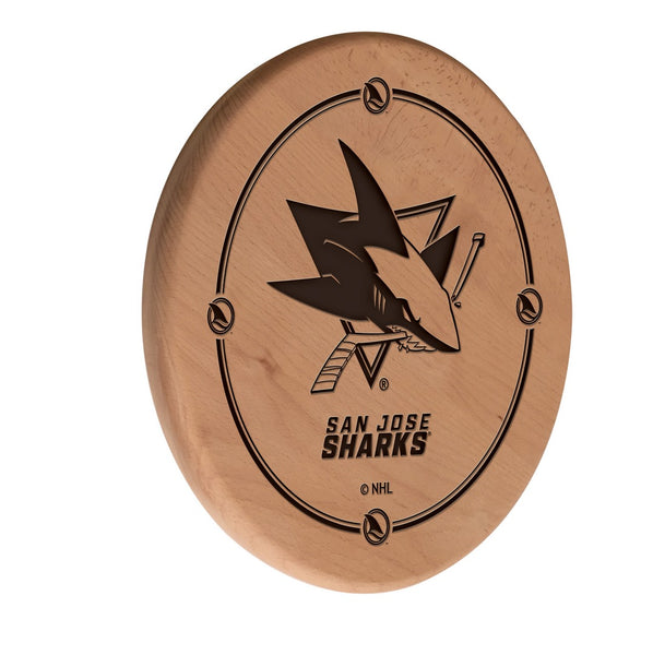 San Jose Sharks Engraved Wood Sign