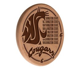 Washington State Cougars Engraved Wood Sign