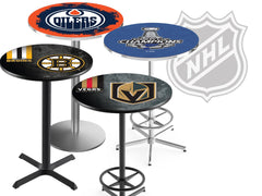 NHL Pub Tables with Team Logos by Holland Bar Stool