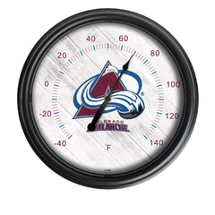 NHL's Colorado Avalanche Officially Licensed Logo Outdoor Indoor Thermometer with LED Lights