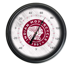Officially Licensed Indian Motorcycle Logo Indoor Outdoor Thermometer with LED Lights