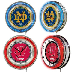 NCAA College Logo Neon Clock by Holland Bar Stool Company