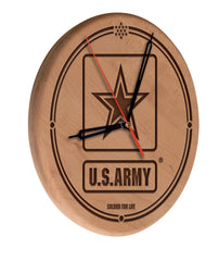 United States Military Laser Engraved Wood Clocks