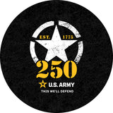 L216 Chrome United States Military Army 250th Anniversary Pub Table | Army VFW Pub Table