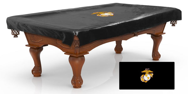 Traditional Red and Yellow US Marine Corps Pool Table Cover
