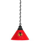 Chicago Blackhawks Black Billiard Table Pendant Light