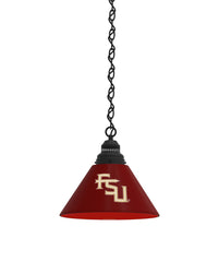 Florida State University FSU Script Logo Pendant Billiard Table Light