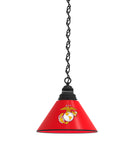 Traditional Red and Yellow US Marine Corps Billiard Table Pendant Light