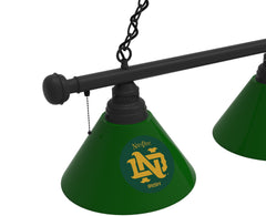 Notre Dame Vintage Billiard Lamp | Fighting Irish 3 Shade Pool Table Light