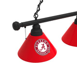 Alabama A Script 3 Shade Billiard Table Light