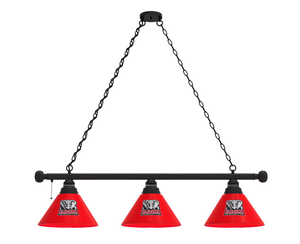 Alabama Elephant Crimson Tide 3 Shade Billiard Table Light