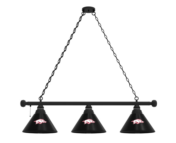 Arkansas Razorbacks 3 Shade Billiard Table Light