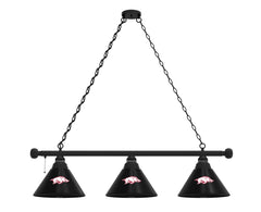 University of Arkansas Razorbacks Logo 3 Shade Billiard Table Light Merchandise.