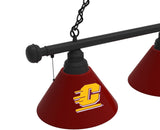 Central Michigan Chippewas 3 Shade Billiard Table Light