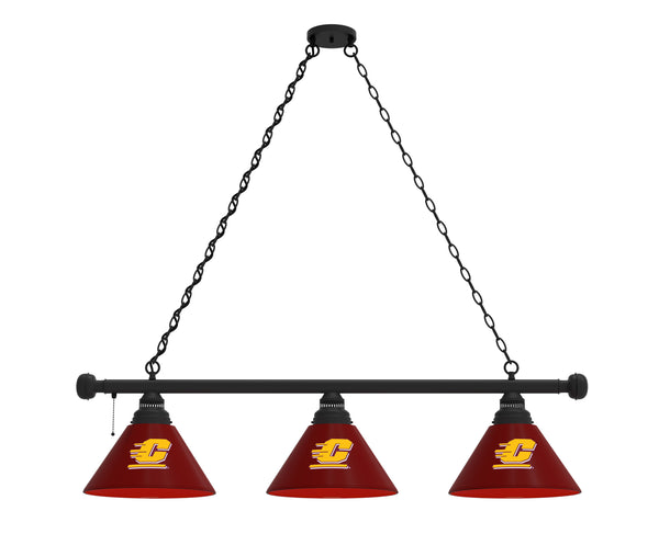 Central Michigan Chippewas 3 Shade Billiard Table Light