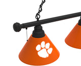 Clemson Tigers 3 Shade Billiard Table Light