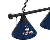 Connecticut Huskies 3 Shade Billiard Table Light