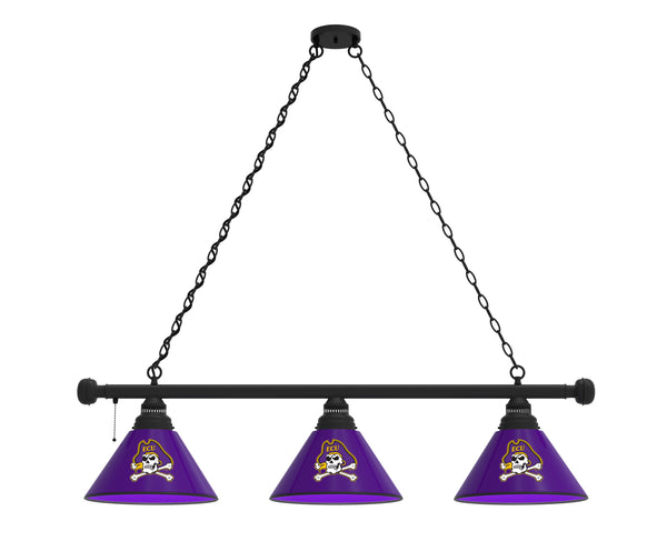 East Carolina Pirates 3 Shade Billiard Table Light