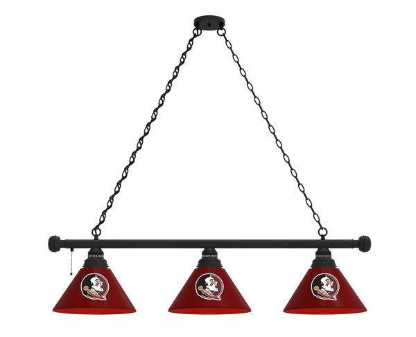 Florida State Seminoles Head 3 Shade Billiard Table Light