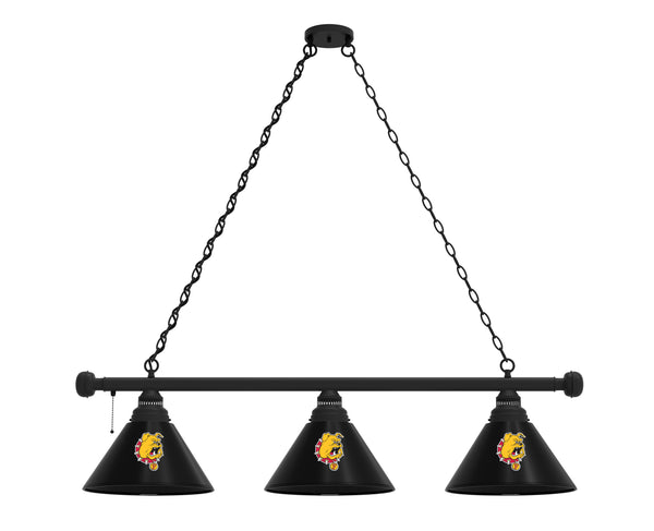 Ferris State Bulldogs 3 Shade Billiard Table Light