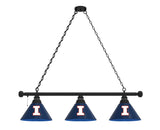 Illinois Fighting Illini 3 Shade Billiard Table Light with Minnesota Logo on Middle Shade