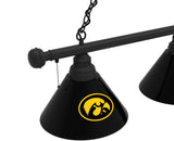 Iowa Hawkeyes 3 Shade Billiard Table Light