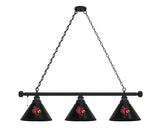 Louisville Cardinals 3 Shade Billiard Table Light