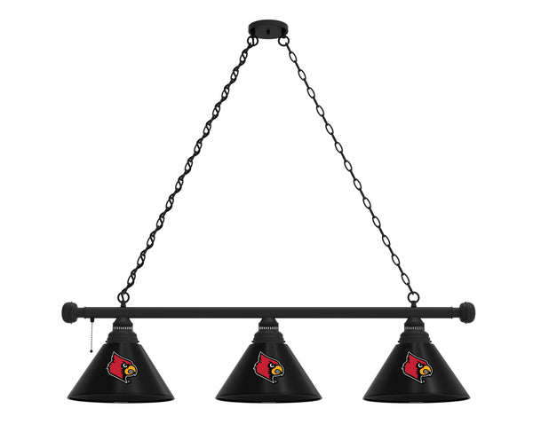 Louisville Cardinals 3 Shade Billiard Table Light