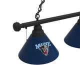 Maine Billiard Light | Maine Black Bears 3 Shade Pool Table Light