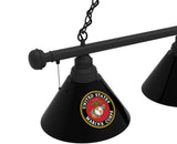 US Marine Corps Billiard Lamp | Marines 3 Shade Pool Table Light