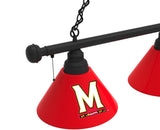 Maryland Billiard Light | UM Terrapins 3 Shade Pool Table Light
