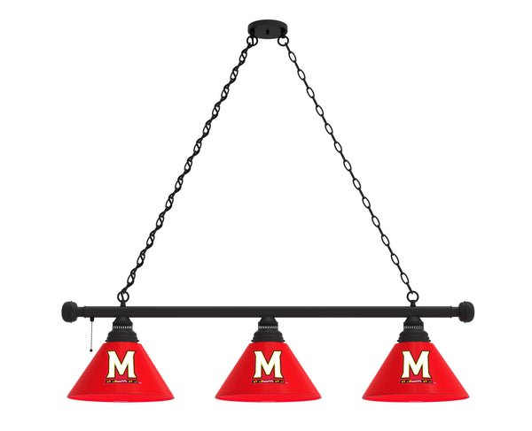 Maryland Billiard Light | UM Terrapins 3 Shade Pool Table Light