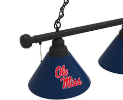 Mississippi Billiard Light | Ole Miss Rebels 3 Shade Pool Table Light