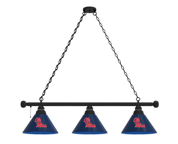 Mississippi Billiard Light | Ole Miss Rebels 3 Shade Pool Table Light