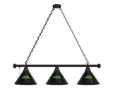 North Dakota State Billiard Light | NDSU Black 3 Shade Pool Table Light