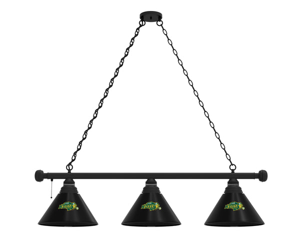 North Dakota State Billiard Light | NDSU Black 3 Shade Pool Table Light