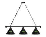 North Dakota State Billiard Light | NDSU Black 3 Shade Pool Table Light