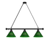 North Dakota State Billiard Light | NDSU Green 3 Shade Pool Table Light