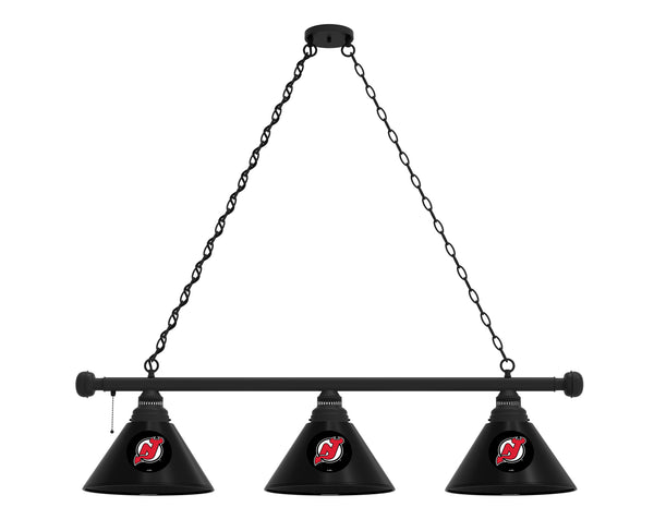 New Jersey Devils Billiard Light | NJ Devils 3 Shade Pool Table Light