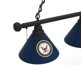 US Navy Billiard Lamp | US Navy 3 Shade Pool Table Light