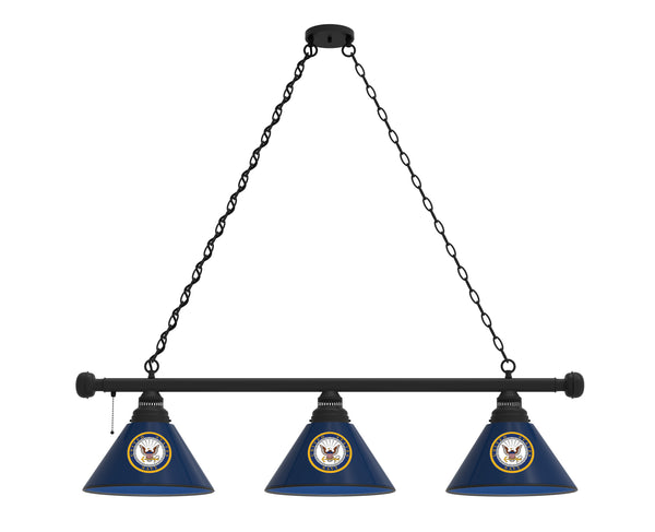 US Navy Billiard Lamp | US Navy 3 Shade Pool Table Light