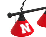 Nebraska Billiard Light | Cornhuskers 3 Shade Pool Table Light