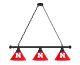 Nebraska Billiard Light | Cornhuskers 3 Shade Pool Table Light