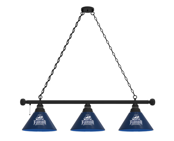 North Florida Billiard Light | UNF Ospreys 3 Shade Pool Table Light