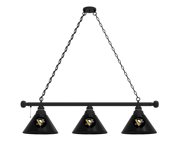 Pittsburgh Penguins Billiard Lamp | Hockey 3 Shade Pool Table Light