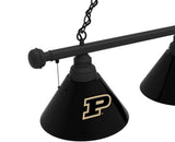 Purdue Billiard Lamp | Boilermakers 3 Shade Pool Table Light