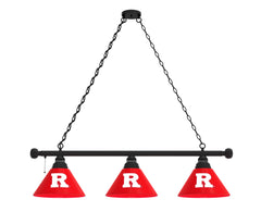 Rutgers University Scarlet Knights Logo 3 Shade Billiard Table Light
