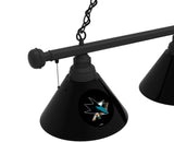San Jose Sharks Billiard Lamp | Hockey 3 Shade Pool Table Light