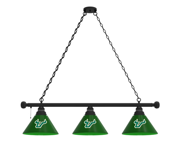 South Florida Billiard Lamp | USF Bulls 3 Shade Pool Table Light